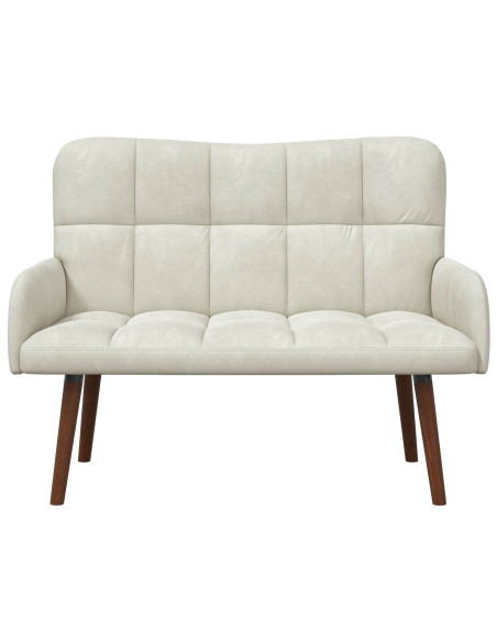 Sofa a Due Posti Crema 115 x 61 x 87 cm Velluto