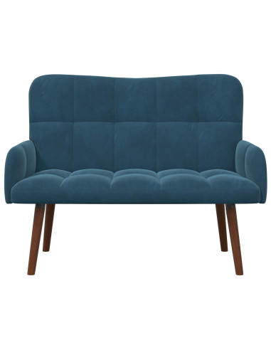 Sofa a Due Posti Blu 115 x 61 x 87 cm Velluto