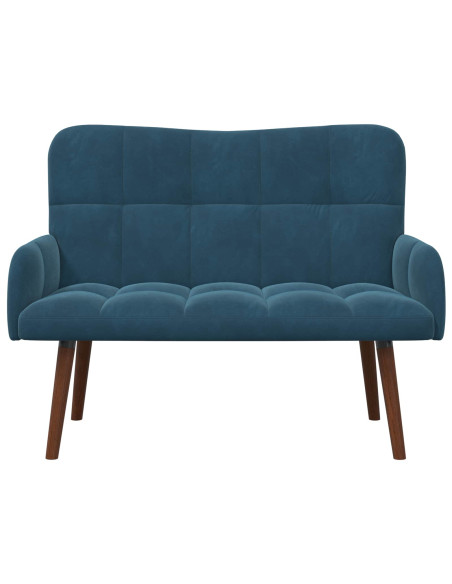 Sofa a Due Posti Blu 115 x 61 x 87 cm Velluto