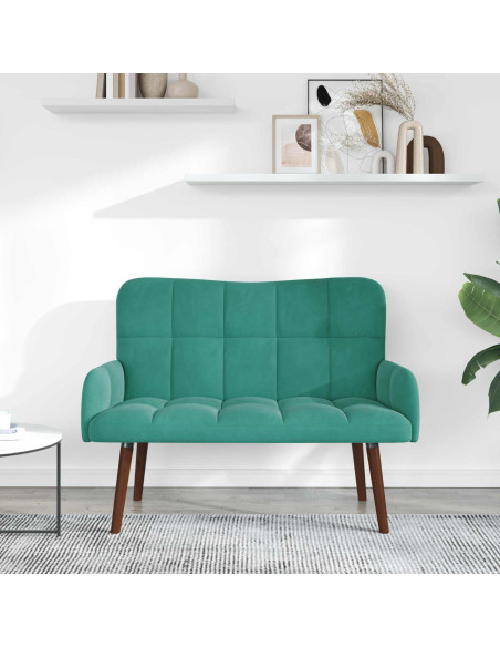 Sofa a Due Posti Turchese 115 x 61 x 87 cm Velluto