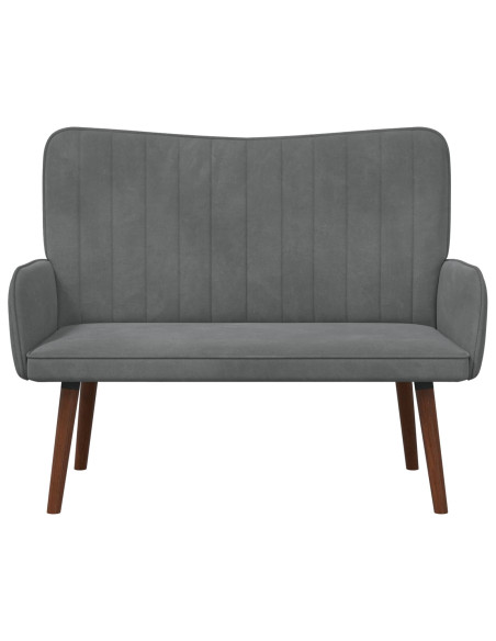 Sofa a Due Posti Grigio scuro 115 x 61 x 87 cm Velluto
