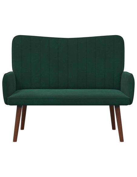 Sofa a Due Posti Verde Scuro 115 x 61 x 87 cm Velluto