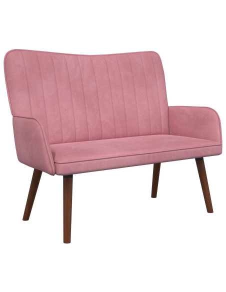 Sofa a Due Posti Rosa 115 x 61 x 87 cm Velluto