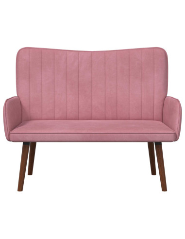 Sofa a Due Posti Rosa 115 x 61 x 87 cm Velluto