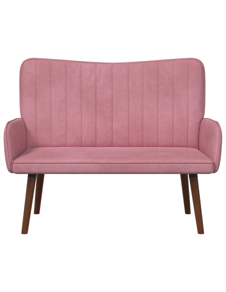 Sofa a Due Posti Rosa 115 x 61 x 87 cm Velluto