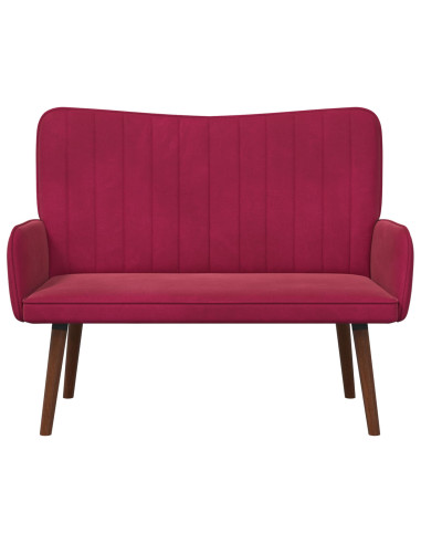Sofa a Due Posti Rosso vino 115 x 61 x 87 cm Velluto