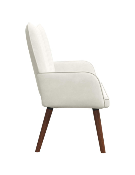 Sofa a Due Posti Crema 115 x 61 x 87 cm Velluto