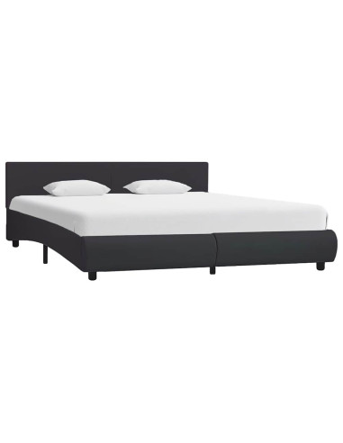 Giroletto con LED Nero in Similpelle 160x200 cm