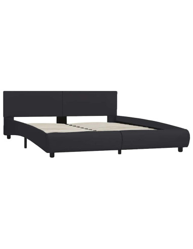 Giroletto con LED Nero in Similpelle 160x200 cm