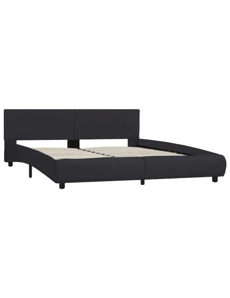 Giroletto con LED Nero in Similpelle 160x200 cm