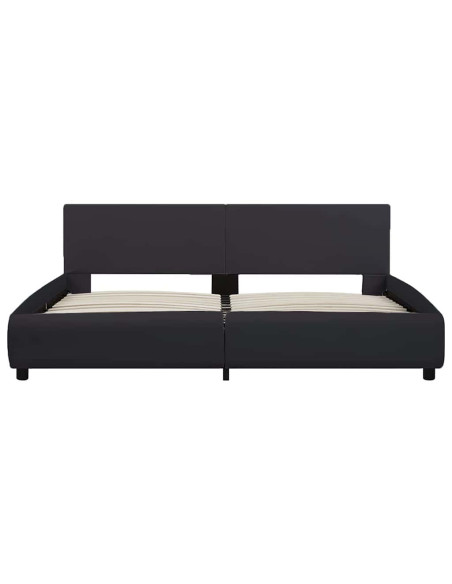 Giroletto con LED Nero in Similpelle 160x200 cm
