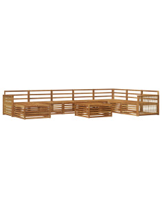 Set di divani da esterno 9 pcs Naturale 2