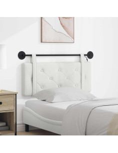 Testiera sospesa Con luce LED Bianco Similpelle