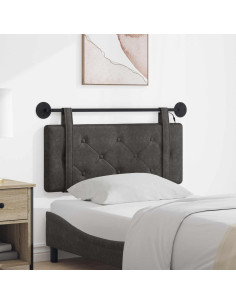 Testiera sospesa Con luce LED Nero PU Antico