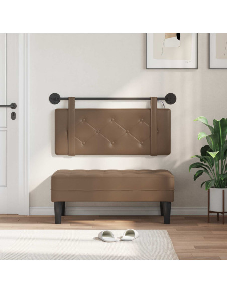 Testiera sospesa Con luce LED Cappuccino Similpelle
