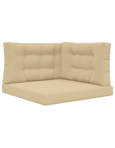Cuscino per divano da esterno 3 pcs Beige Poliestere 2