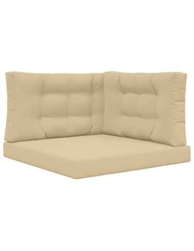 Cuscino per divano da esterno 3 pcs Beige Poliestere