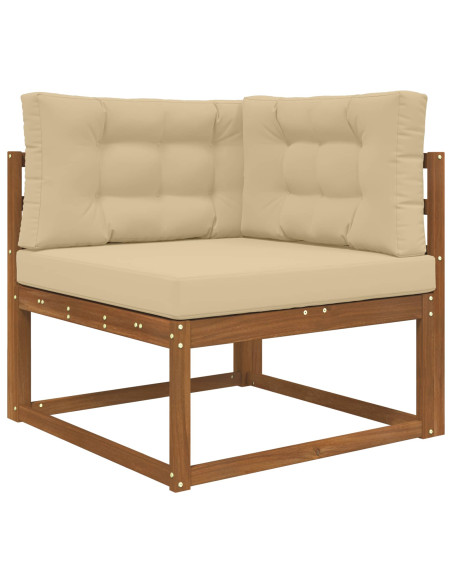 Cuscino per divano da esterno 3 pcs Beige Poliestere