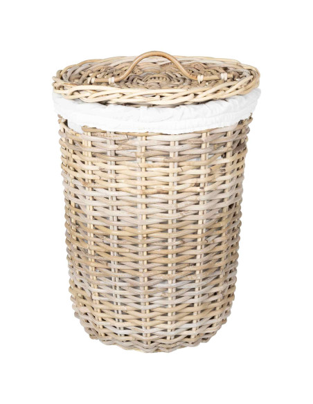 Cesto per la biancheria con coperchio 2 pcs Grigio Kubu