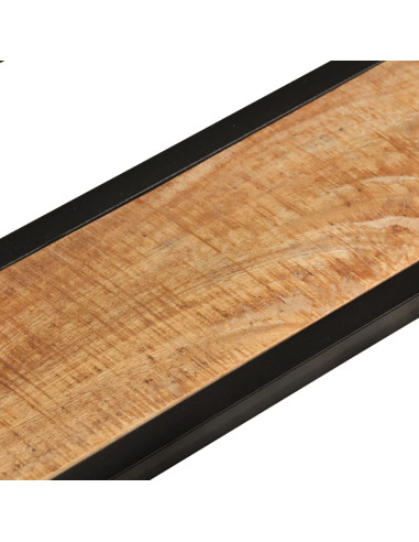 Mensole da Parete 2 pz 110x17x17cm Legno Massello Mango e Ferro