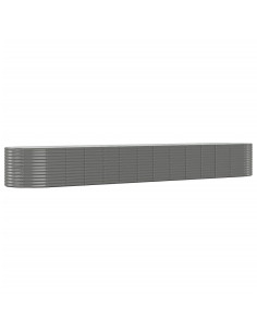 Letto Giardino Acciaio Verniciato Polvere 554x100x68cm Grigio