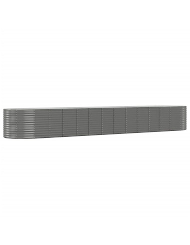 Letto Giardino Acciaio Verniciato Polvere 554x100x68cm Grigio