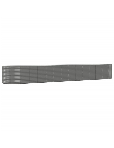 Letto Giardino Acciaio Verniciato Polvere 554x100x68cm Grigio
