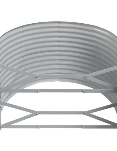 Letto Giardino Acciaio Verniciato Polvere 554x100x68cm Grigio