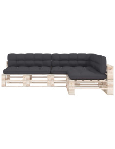 Cuscini per Divano su Pallet 7 pz Antracite 2