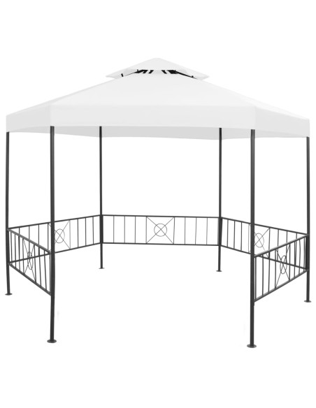 Gazebo da Giardino 323x275x265 cm Bianco 180 g/m²