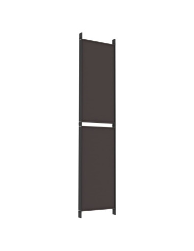 Divisorio a 5 Pannelli Marrone 250x220 cm in Tessuto