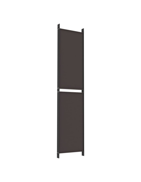 Divisorio a 5 Pannelli Marrone 250x220 cm in Tessuto