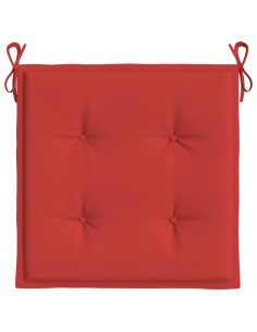 Cuscini per Sedia 6 pz Rossi 50x50x3 cm in Tessuto Oxford
