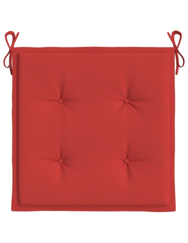 Cuscini per Sedia 6 pz Rossi 50x50x3 cm in Tessuto Oxford