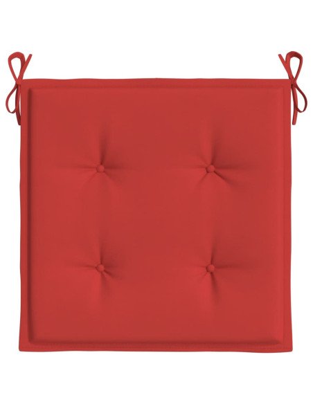 Cuscini per Sedia 6 pz Rossi 50x50x3 cm in Tessuto Oxford