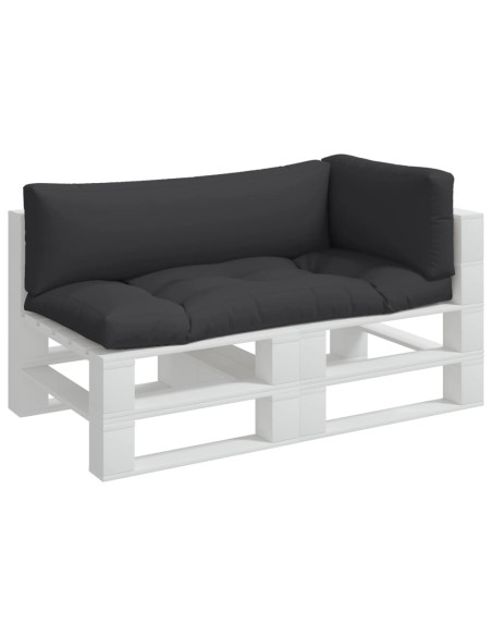 Cuscini per Pallet 3 pz Neri in Tessuto Oxford