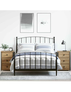 Armadio da Notte con cassetto 2 pcs Marrone 40 x 36 x 60 cm