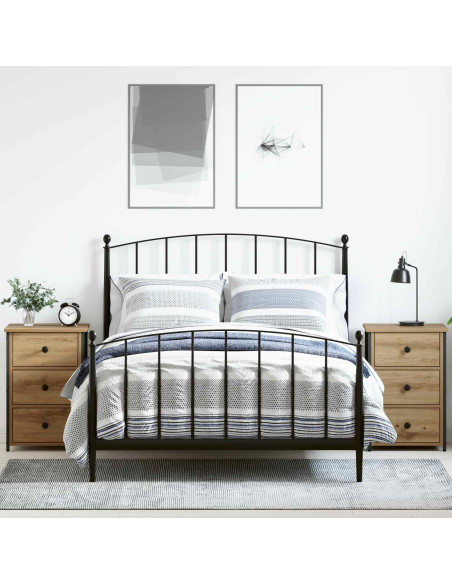 Armadio da Notte con cassetto 2 pcs Marrone 40 x 36 x 60 cm