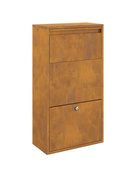 Cassetta per pacchi con archiviazione Ruggine 44 x 22 x 82 cm