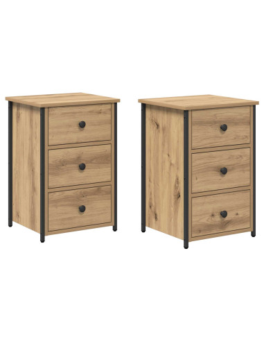 Armadio da Notte con cassetto 2 pcs Marrone 40 x 36 x 60 cm