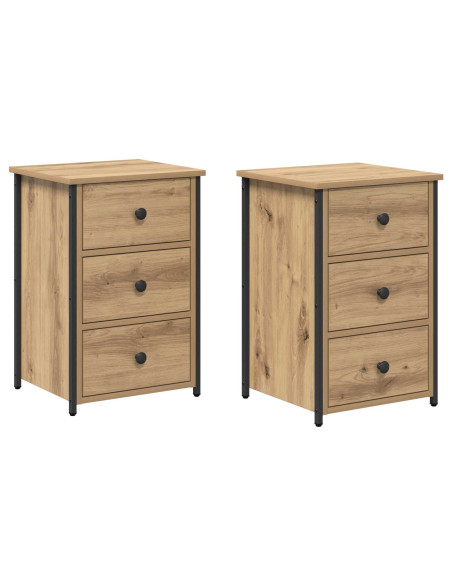 Armadio da Notte con cassetto 2 pcs Marrone 40 x 36 x 60 cm