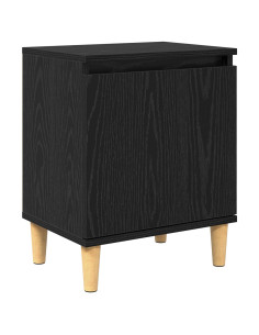 Armadio da Notte Rovere Nero 40 x 30 x 50 cm Legno multistrato 2
