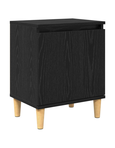 Armadio da Notte Rovere Nero 40 x 30 x 50 cm Legno multistrato