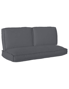 Set di Cuscini 3 pcs Antracite Tessuto Oxford 2