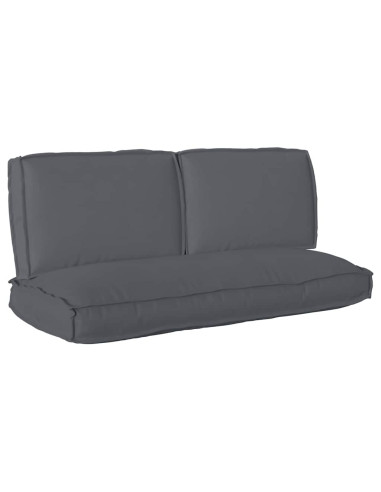 Set di Cuscini 3 pcs Antracite Tessuto Oxford