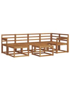 Set di divani da esterno 7 pcs Naturale 2