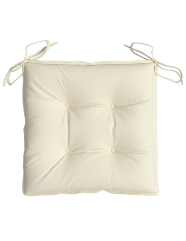 Cuscini per Sedia 2 pz Bianco Crema 50x50x7cm in Tessuto Oxford