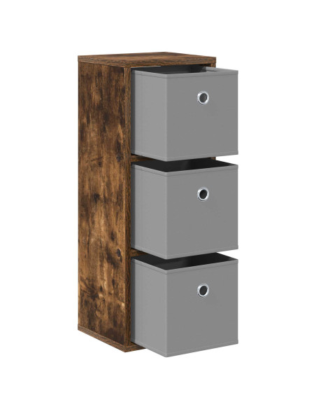 Credenza con cassetto Rovere fumé 25,5 x 22 x 69,5 cm