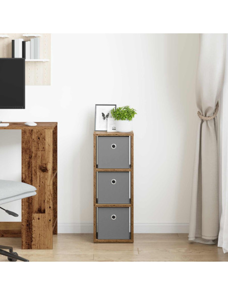Credenza con cassetto Legno vecchio 25,5 x 22 x 69,5 cm