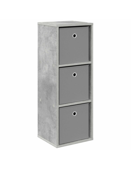 Credenza con cassetto Grigio cemento 30,5 x 27 x 84,5 cm